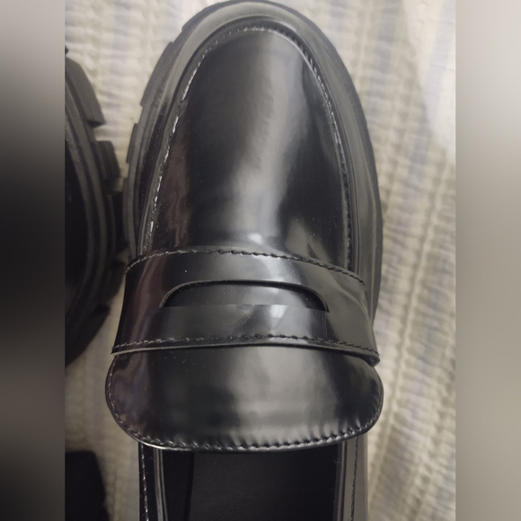 Black Heeled Loafers - Picture 2 of 5